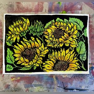 Original sunflower artwork